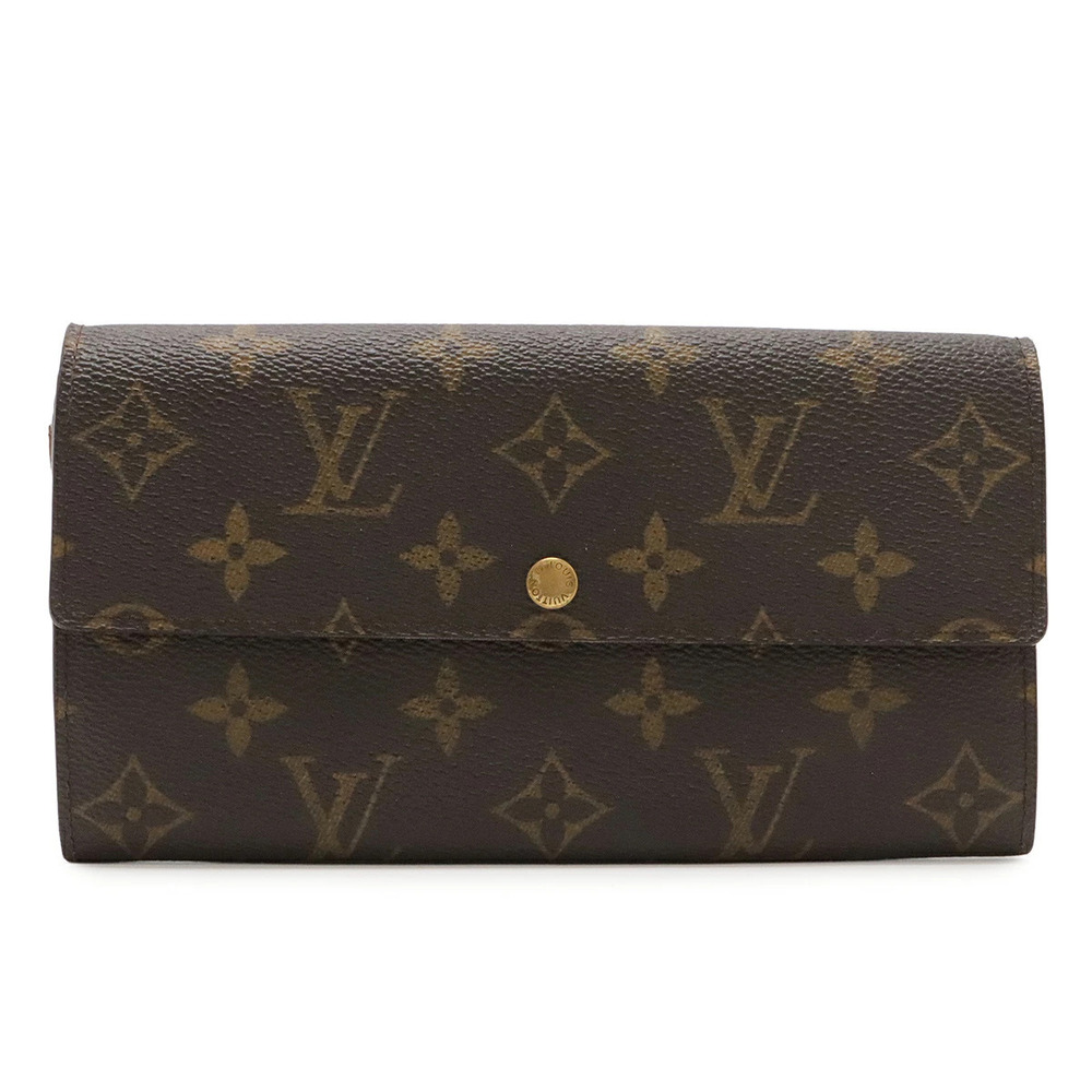 LOUIS VUITTON Monogram Pochette Portemonnaie Credit Bi fold Long Wallet